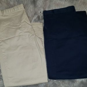 2 pairs boys slacks 16H